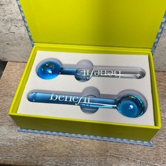 Benefit Cosmetics Depuff N&rsquo; Chill Ice Globe Facial Massager Blue White New