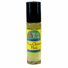 Wild Rose Nag Champa Flora Roll-On Perfume Oil 1/3 Ounce