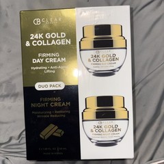 CB Clear 24K Gold & Collagen DAY/NIGHT Cream DUO Pack 2x 1.69 FL