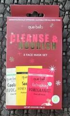 Que Bella Cleanse & Nourish Face Mask Set Multicolor Cruelty Free – (Pack of 3)