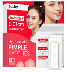 Sosky Pimple Patches for Face, FSA HSA 48 Count (Pack of 1), transparency