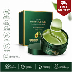 60 PCS Collagen Avocado Eye Patches Anti Aging Dark Circles Eye Bags Hydrogel