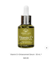 NEW Herbal Skin Solutions Vit C+ Enhancement Serum (Hyaluronic, VitE, Ferulic)