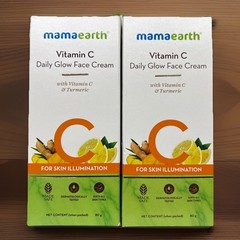MAMAEARTH Vitamin C Daily Glow Face Cream with Vitamin C & Turmeric 2.82oz ea X2