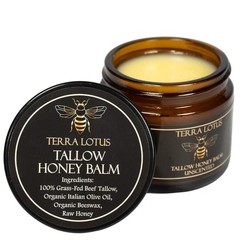 Terra Lotus – Organic Grass-Fed Beef Tallow Balm with Raw 2 Fl Oz (Pack of 1)