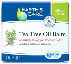 Earth&rsquo;s Care Tea Tree Oil Balm, No Parabens, Fragrances, Dyes 2.5oz Exp. 11/2025