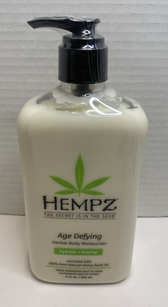 HEMPZ Age Defying Herbal Body Moisturizer Hydrate + Firm 17 fl oz. Sealed
