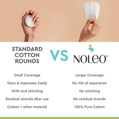 Noleo Cotton Rounds Pads 150 Count Pack Of 1 Large Pressed 5674