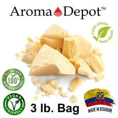 Raw Cocoa Butter 3lb BAG 100% Natural Unrefined Pure Virgin Cacao/Cocoa