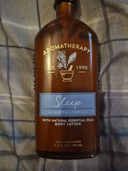 Bath&Body Works Aromatherapy Sleep Lavender Vanilla lotion glass bottle Opened