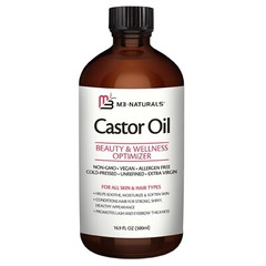M3 Pure Hexane-Free Cold Pressed Castor Oil 500mL Glass Bottle for Hair