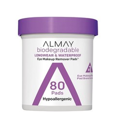 Waterproof Eye Makeup Remover Pads Longwear 80 Count Pack of 4