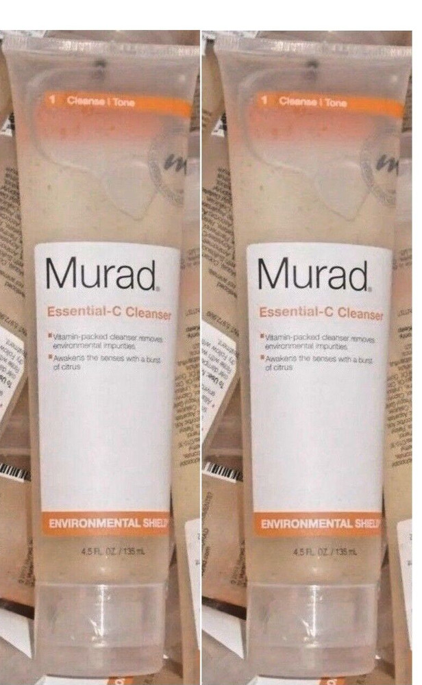 2x MURAD ESSENTIAL C CLEANSER 4.5oz / 135ml NOOOO SEALED UNDER CAP!!
