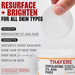 Thayers 2% AHA Exfoliating Toner Pads 60Ct