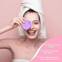 Compress Face Wash Puff Storage Box Facial Cleansing Sponge Round