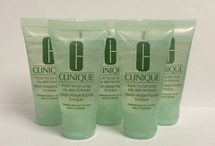 Lot of 5 Clinique Liquid Facial Soap 1.0 oz/30 ml Oily Skin