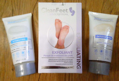 3 NEW Globalbeautycare Exfoliating foot treatment masks facial scrub & cleanser