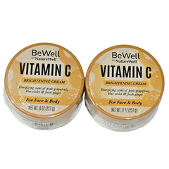 2 Pack Be Well By Nature Well Vitamin C Brightening Cream Face & Body 8oz