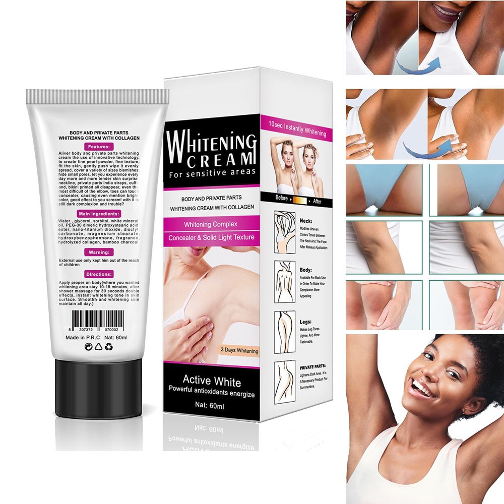 Dark Skin Brightening Cream Skin Lightening Full Body Intimate Areas Underarm