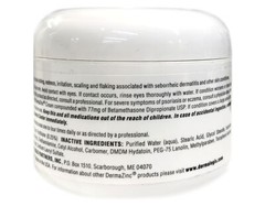 DermaZinc Cream Zinc Pyrithione .25% – 4 Oz., Pack of 1