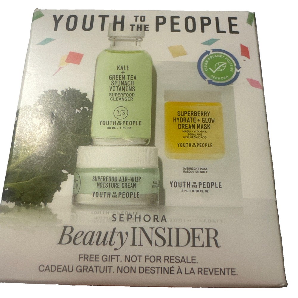 SEPHORA Youth To The People Beauty Insider Birthday Gift 3 Piece Set – NIB