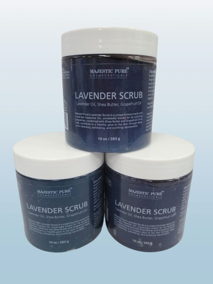 MAJESTIC PURE LAVENDER SCRUB 10 OZ LOT OF 3