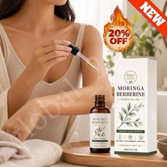 Moringa Berberine Essential Oil with Ginger Root, Jojoba, and Vitamin E 30ml