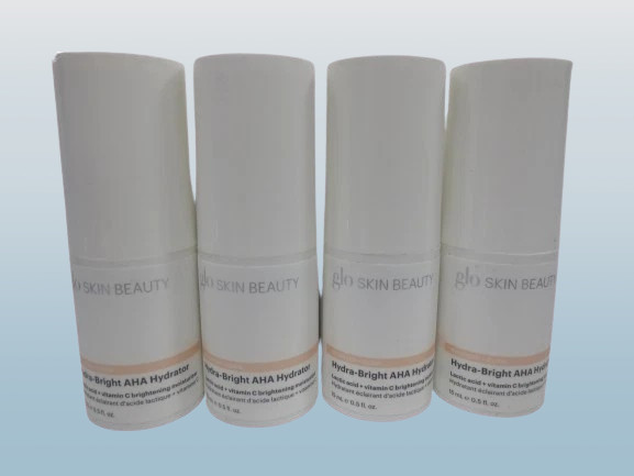 GLO SKIN BEAUTY HYDRA-BRIGHT AHA HYDRATOR BRIGHTENING MOISTURIZER 0.5 OZ 4PCS