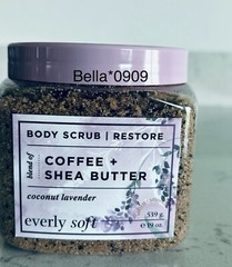 COFFEE & SHEA BUTTER COCONUT LAVENDER Body Scrub 19Oz/539G
