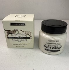 Beekman 1802 Pure Fragrance Free Lotion Goat Milk Whipped Body Cream 8 oz. New