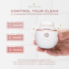 YouthLab Pure Radiance, Vibrating Facial Cleansing 7 Piece Set, Rose Gold