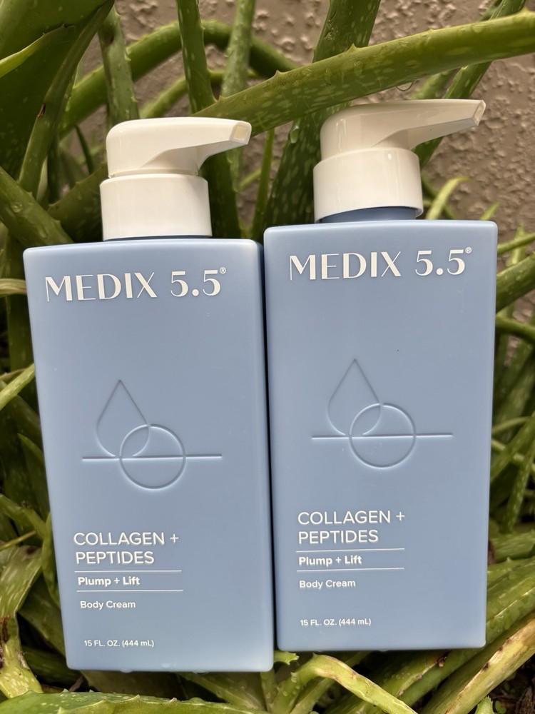 (2-Pk) MEDIX 5.5 COLLAGEN + PEPTIDES AGE Plump + Lift BODY TREATMENT CREAM 444ml