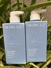 (2-Pk) MEDIX 5.5 COLLAGEN + PEPTIDES AGE Plump + Lift BODY TREATMENT CREAM 444ml