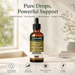 Wild Harvested Wormwood DropsNatural Herbal Supports Digestive Balance USA