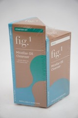New Sealed Set Fig.1 Micellar Oil Cleanser Starter Kit + Refill 3.4 Fl Oz Each