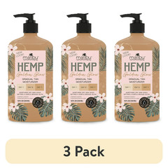 (3 pack)Malibu Hemp Golden Glow Body Moisturizer with Hemp Seed Oil for Dry Skin