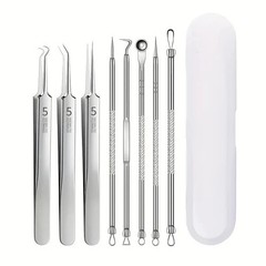 Acne Needle Blackhead Remover – Pimple & Comedone Extractor Tool Kit with Tweeze