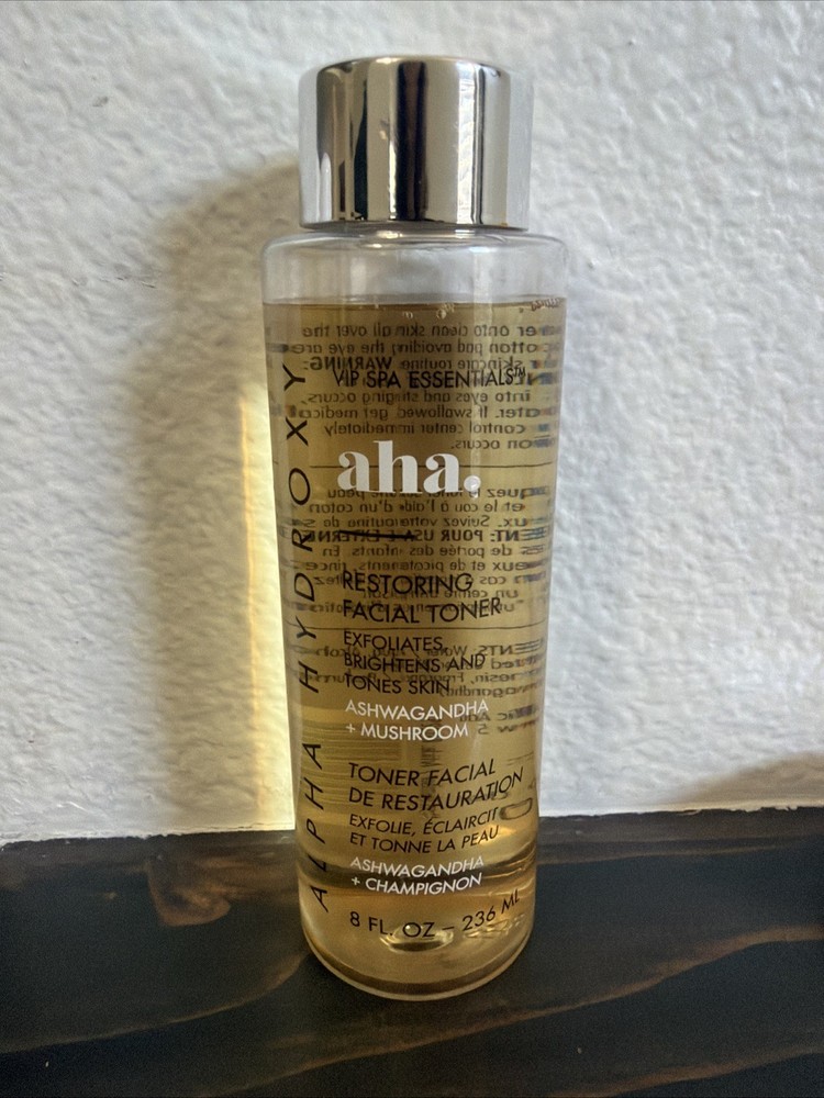 VIP SPA ESSENTIALS AHA Restoring Facial Toner, Ashwagandha + Mushroom