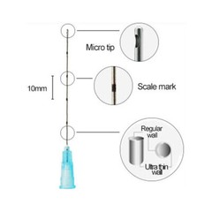 Various Micro Cannula with Puncture Blunt Tip for Fillers 18/21/22/23/25/27/30G