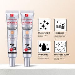 Color Correcting CC Cream, Full-Coverage 1.5 Ounce (Pack of 1), 2PCS light