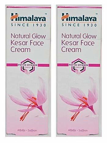2 x Himalaya NATURAL GLOW KESAR FACE CREAM 50gm with Saffron & Alfalfa FREE SHIP