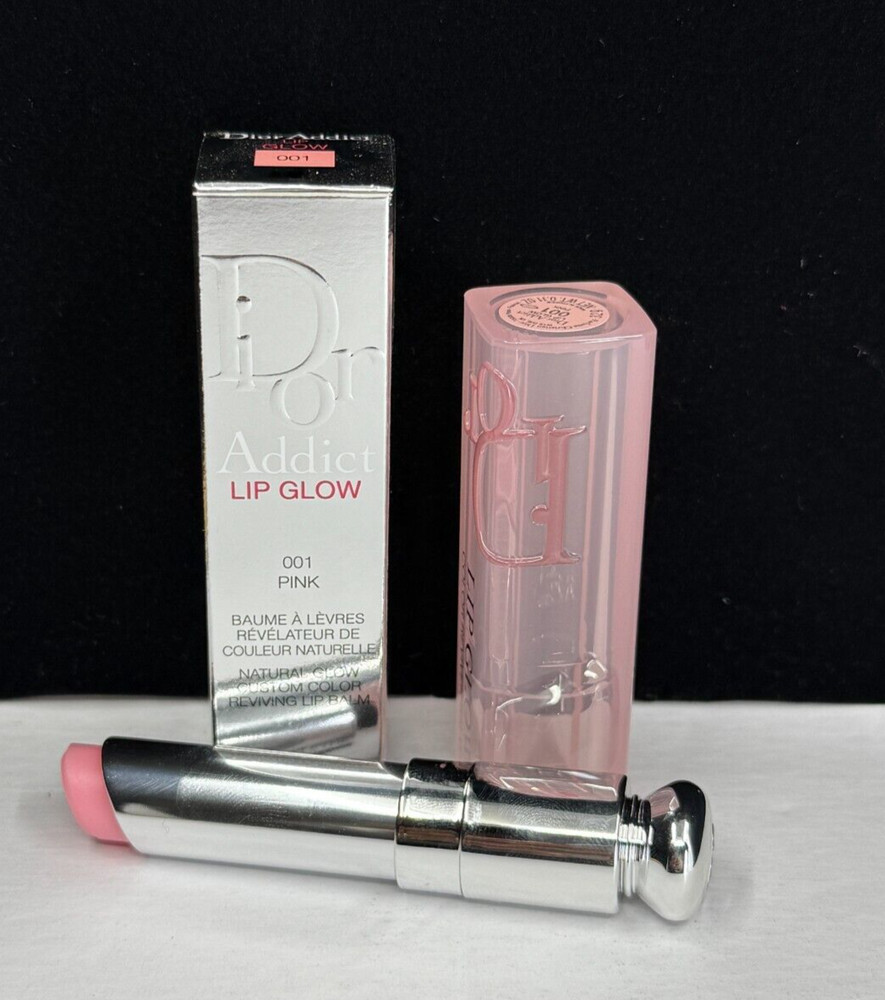 Dior Addict Lip Glow Color Awakening hydrating Lip Balm 001 Pink 0.11 oz NIB