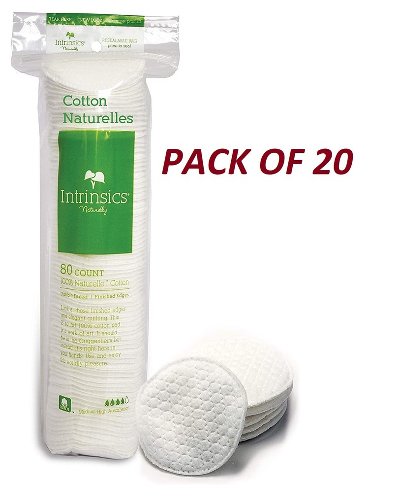INTRINSICS Cotton 2&Prime; Pads round 80/bag – PACK OF 20