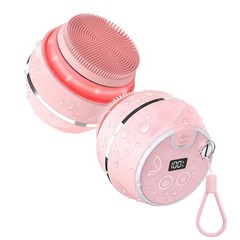 Peledic Face Cleansing Brush, Waterproof Silicone Facial Pink