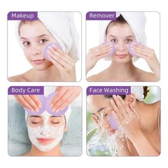Compress Face Wash Puff Storage Box Facial Cleansing Sponge Round