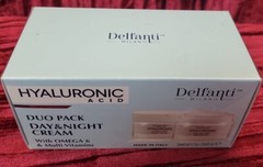 New NIB Delfanti Milano Hyaluronic Acid Omega 6 Day + Night Cream DUO PACK Italy