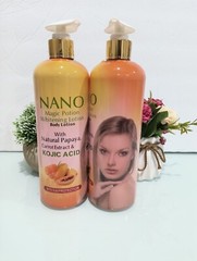 2X Nano Magic Portion Lightening Body Lotion 500ml With Natural Papaya Lot Of 2