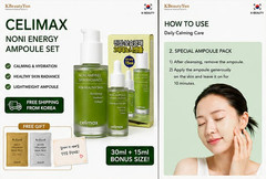 CELIMAX Noni Energy Ampoule Set 30ml + 15ml Bonus Calming Hydration K-Beauty