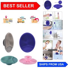 Compact Manual Silicone Facial Brush – Exfoliating Blackhead Remover Set of 4