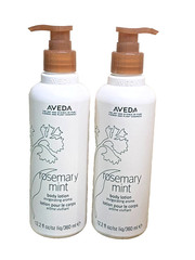 AVEDA Rosemary Mint Body Lotion 12.2oz Bottles Jumbo Size 2pc – Lot of 2